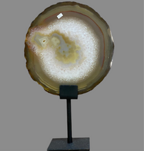 Load image into Gallery viewer, Agate cut; on a tripod; Brazil; cut size 16 by 17 cm
