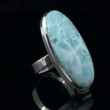 Load image into Gallery viewer, Larimar ring, size 17, silver 925
