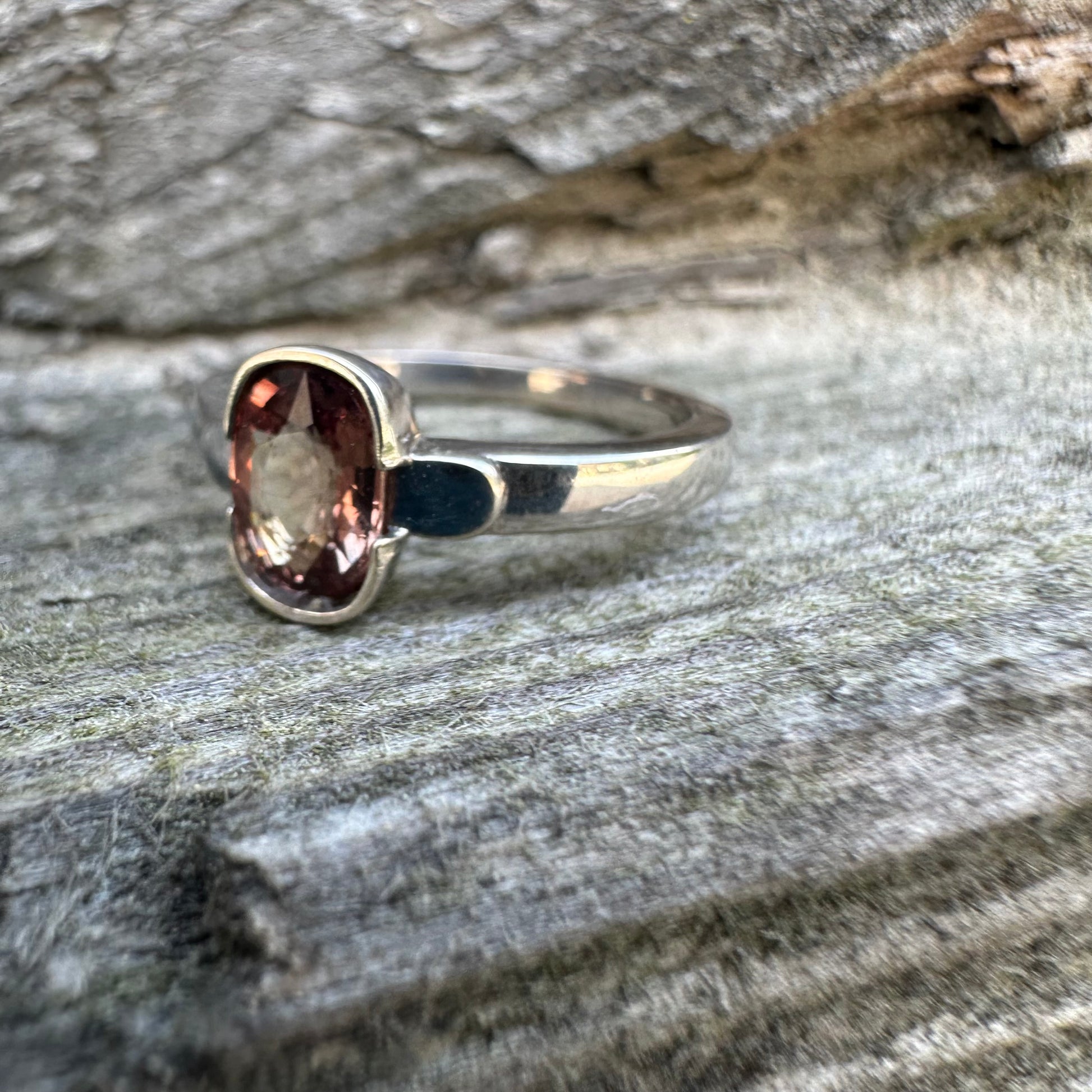 Garnet Ring Gold 585 Size 16.5 0.7 ct
