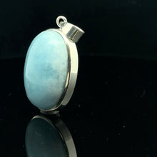 Load image into Gallery viewer, Aquamarine pendant, 16.5g, 4 x 2cm; 925 sterling silver
