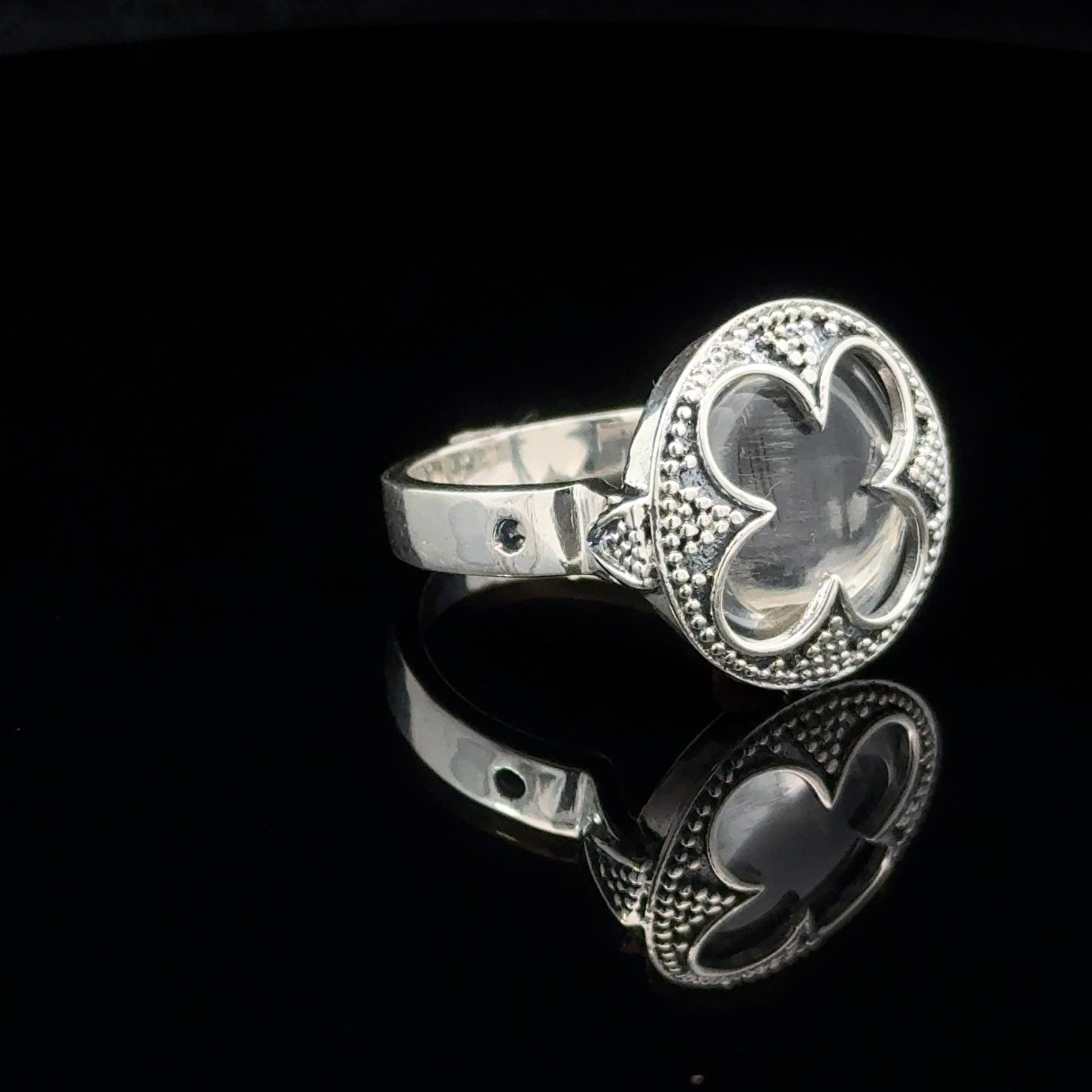 Lemurian Quartz FARD Ring Silver 925 Size 17