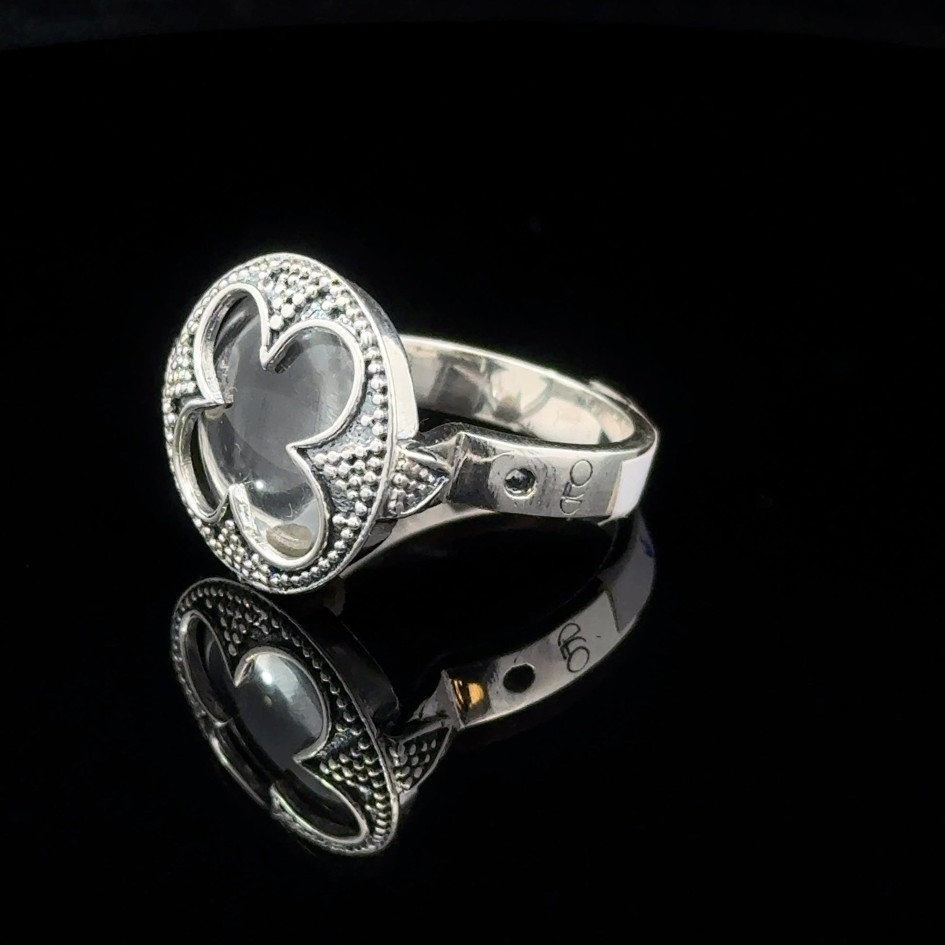 Lemurian Quartz FARD Ring Silver 925 Size 17