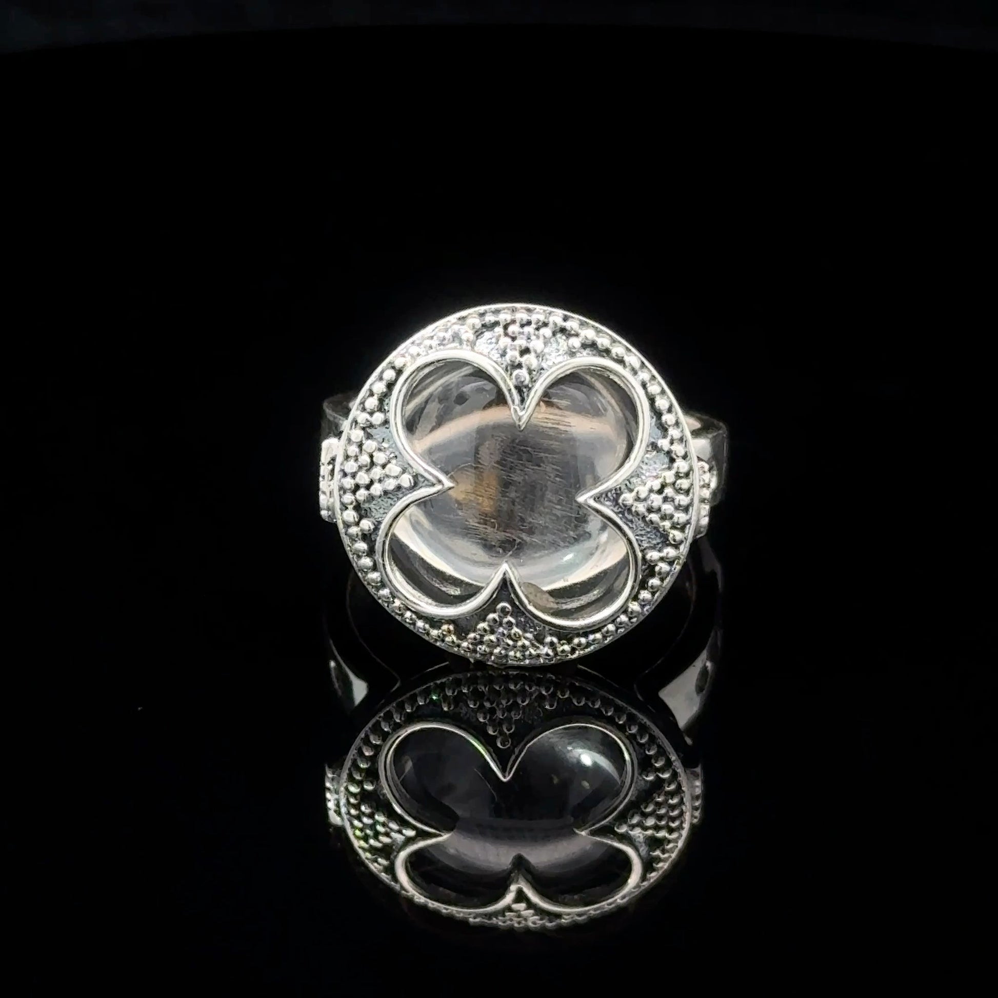 Lemurian Quartz FARD Ring Silver 925 Size 17
