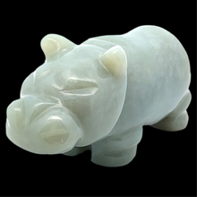 Lejupielādēt attēlu galerijas skatītājā, Nīlzirgs no tūmšā Nefrītā (Sayan), 9 cm, 205 grami
