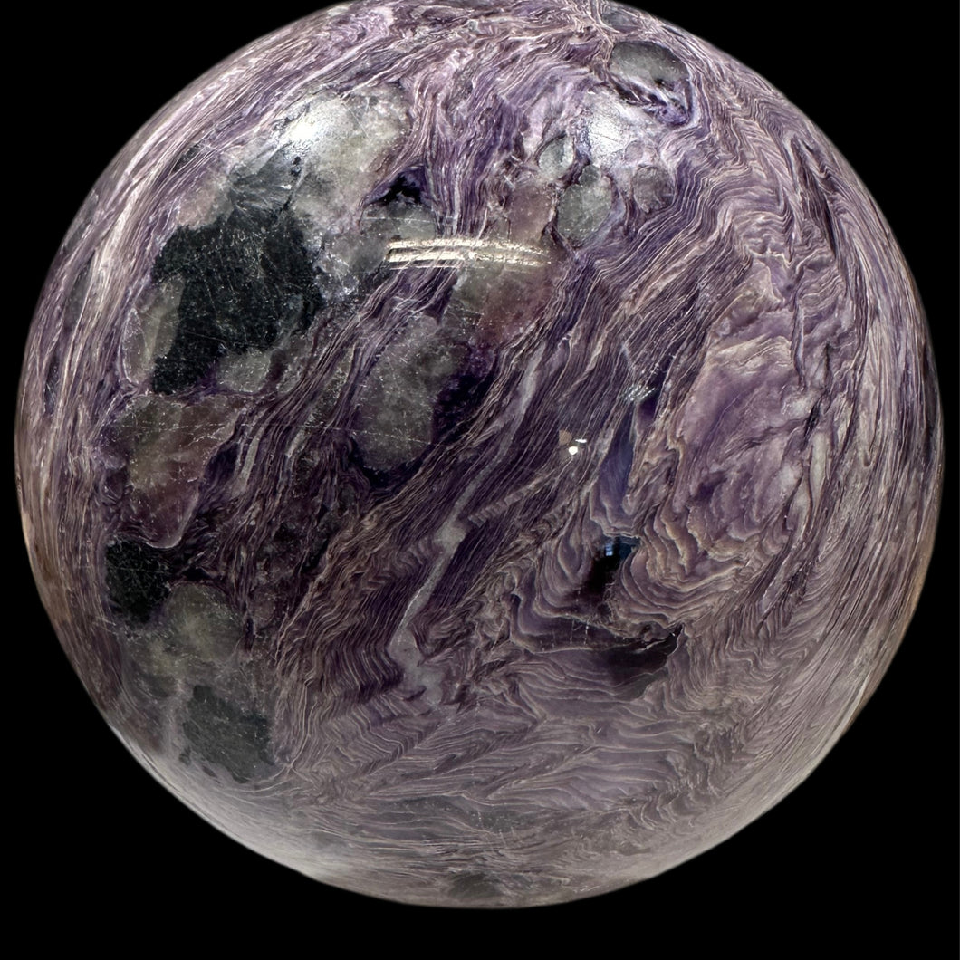 Charoite ball; 1400g 110 mm