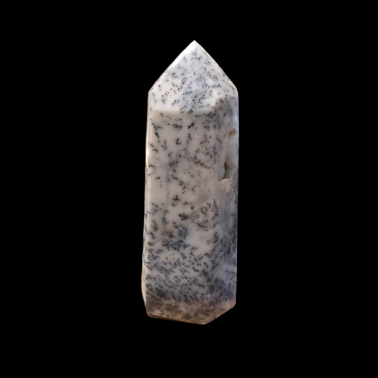 Natural merlinite agate tower 320 g 130 mm