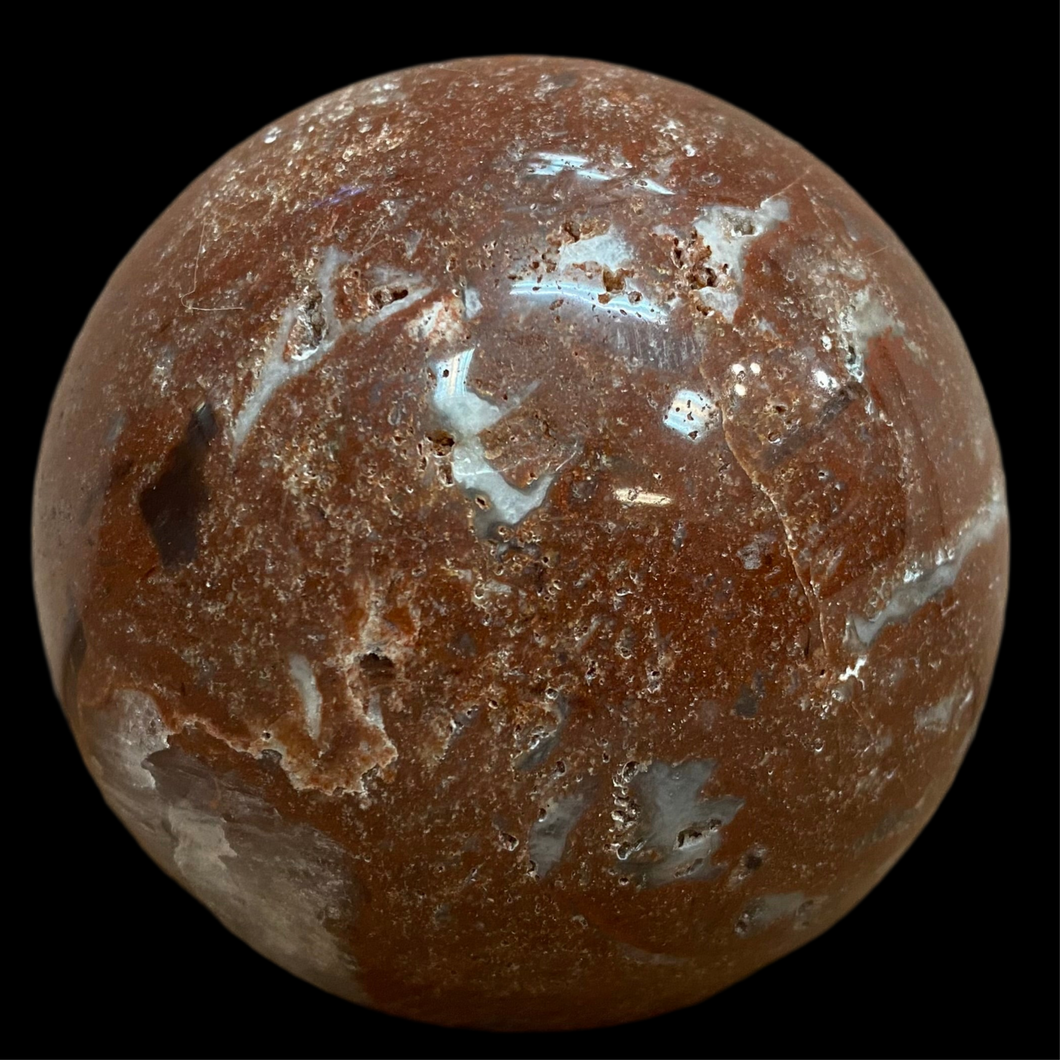 Ball Jasper with quartz inclusions, 580 g, 7 cm