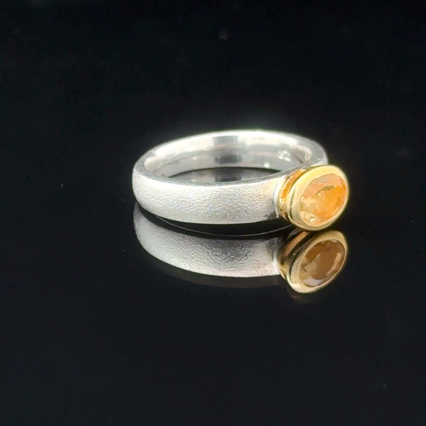 Citrine Ring Silver 925 Size 20