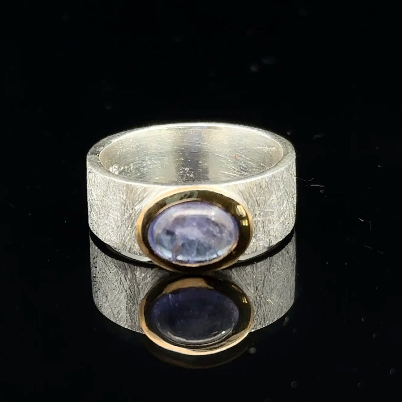 Tanzanite ring, size 16; 925 sterling silver
