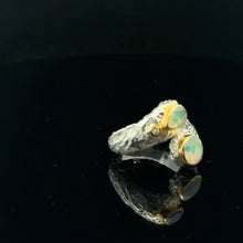 Load image into Gallery viewer, Ethiopian Opal Ring, 7.8g, size 18; 925 sterling silver
