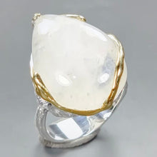 Загрузить изображение в средство просмотра галереи, Moonstone (Adularia) Ring Size 17 Silver 925
