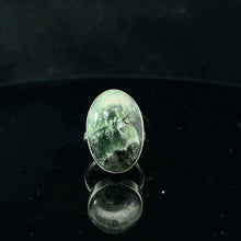 Load image into Gallery viewer, Seraphinite ring, 5.5 g, stone 15 x 25 mm, size 15.5; 925 sterling silver
