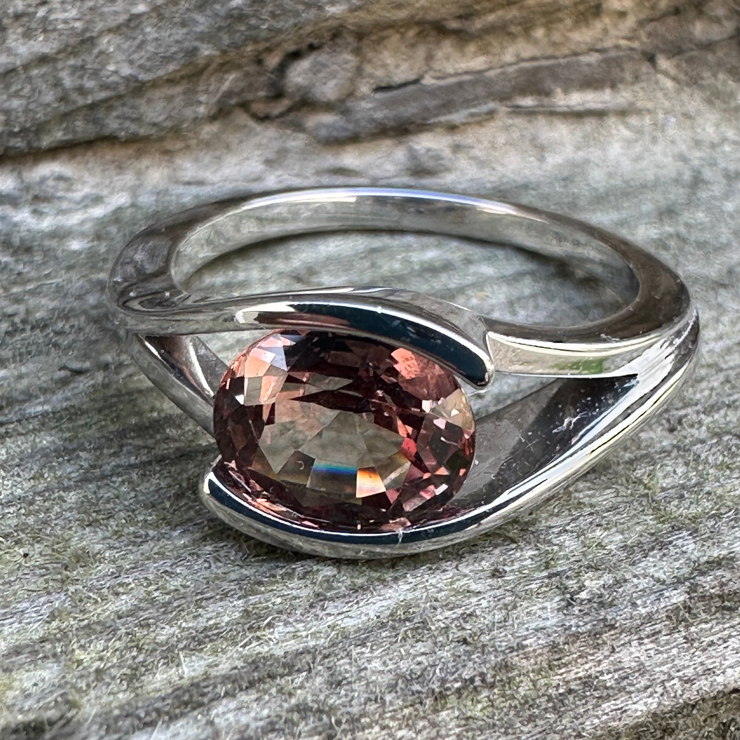 Garnet Ring Gold 585 Size 17.5 2.3 ct