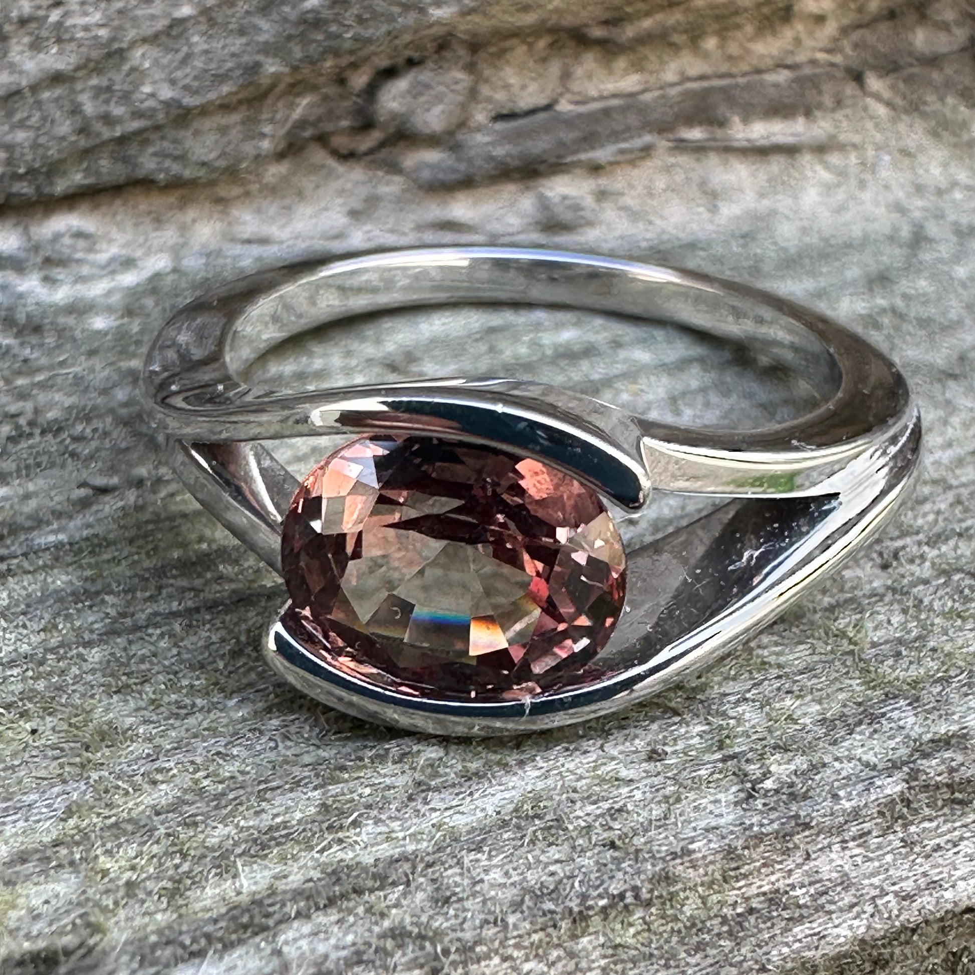 Garnet Ring Gold 585 Size 17.5 2.3 ct
