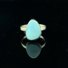 Загрузить изображение в средство просмотра галереи, Кольцо Бирюза Казахстан  14,5 размер 2,15 гр, камень 10 на 12 мм; серебро 925
