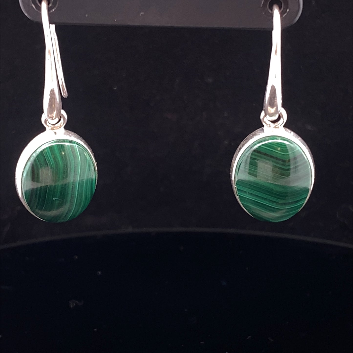 Malachite Earrings Silver 925