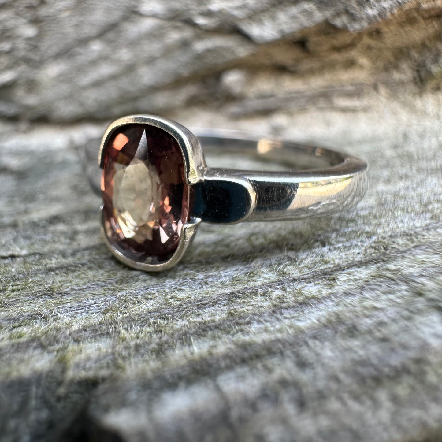 Garnet Ring Gold 585 Size 16.5 0.7 ct