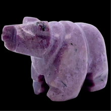 Load image into Gallery viewer, Bear made of Charoite, 4 cm high and 6 cm long

