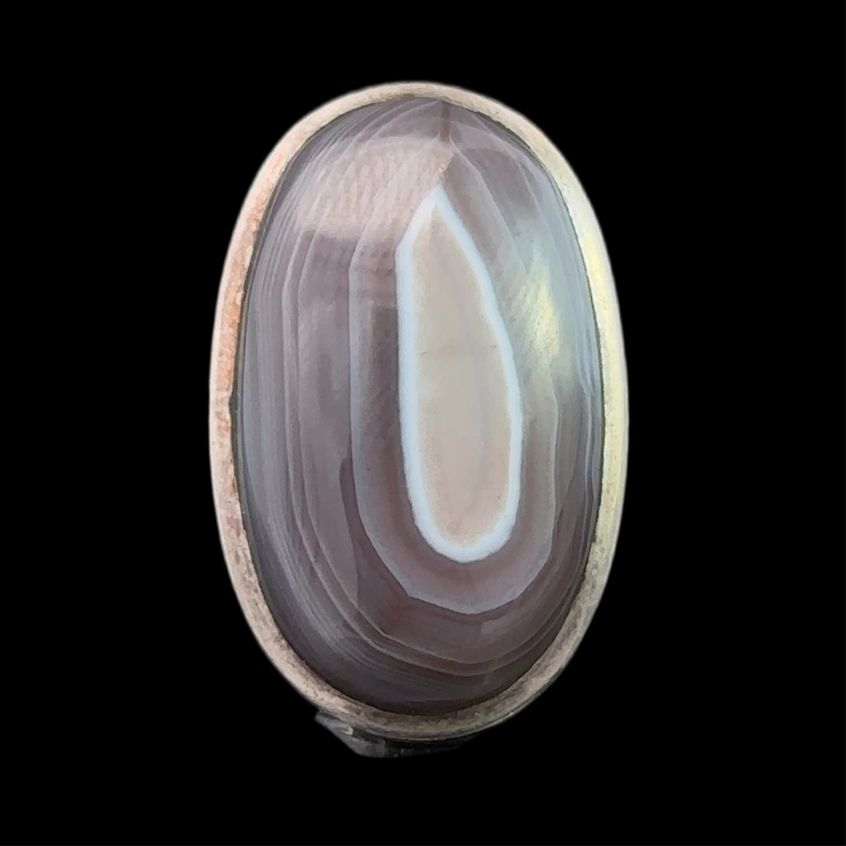Agate Ring Silver 925 Size 17.5