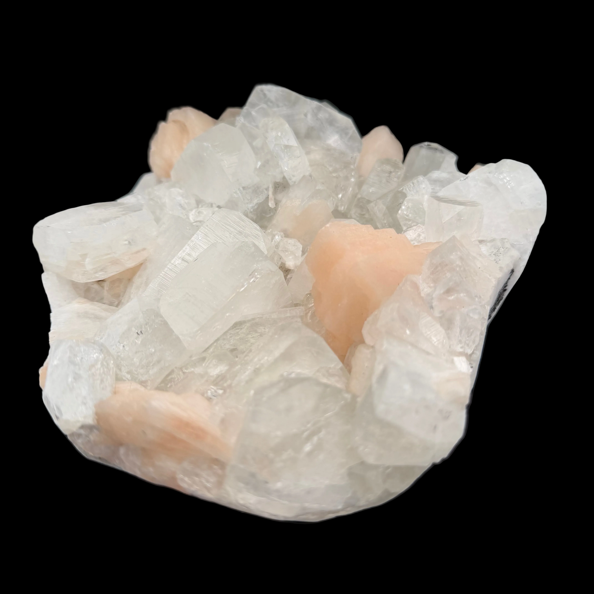 Apophyllite Stilbite Crystal Formation 1620 g 18 × 18 × 3 cm