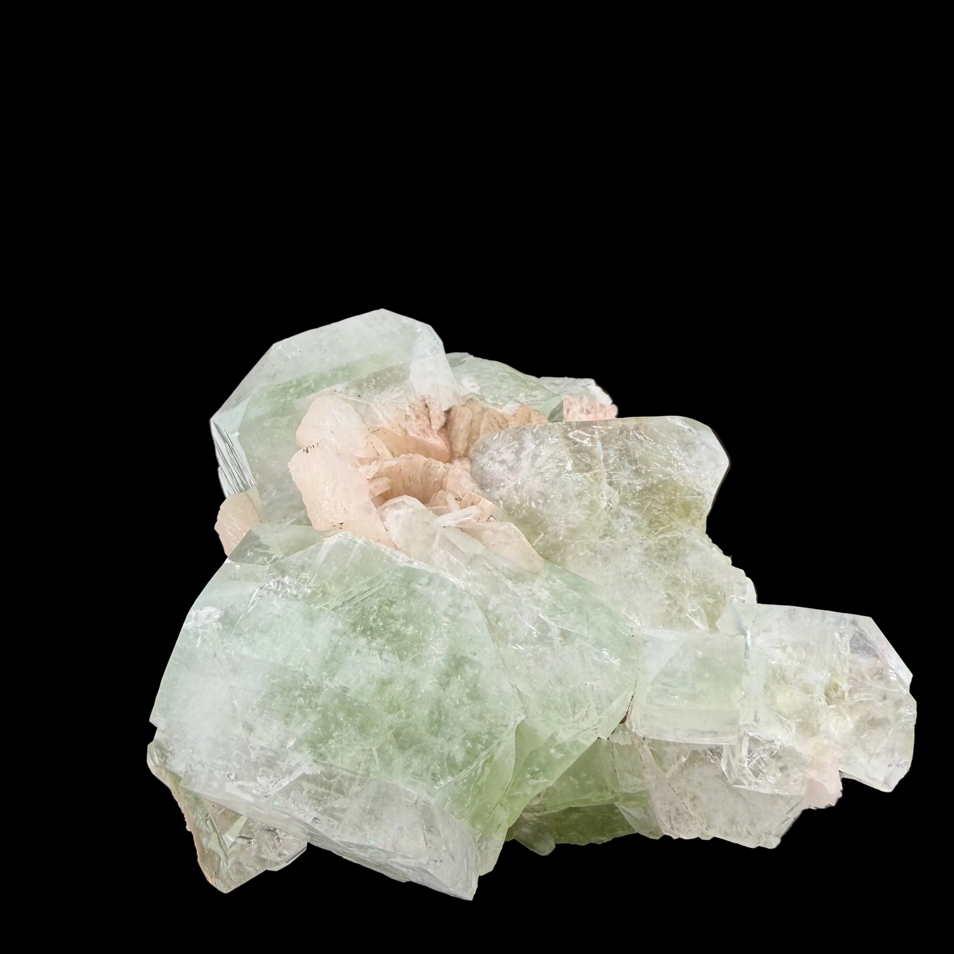 Apophyllite Stilbite Crystal Formation 630 g 17 × 10 × 5 cm
