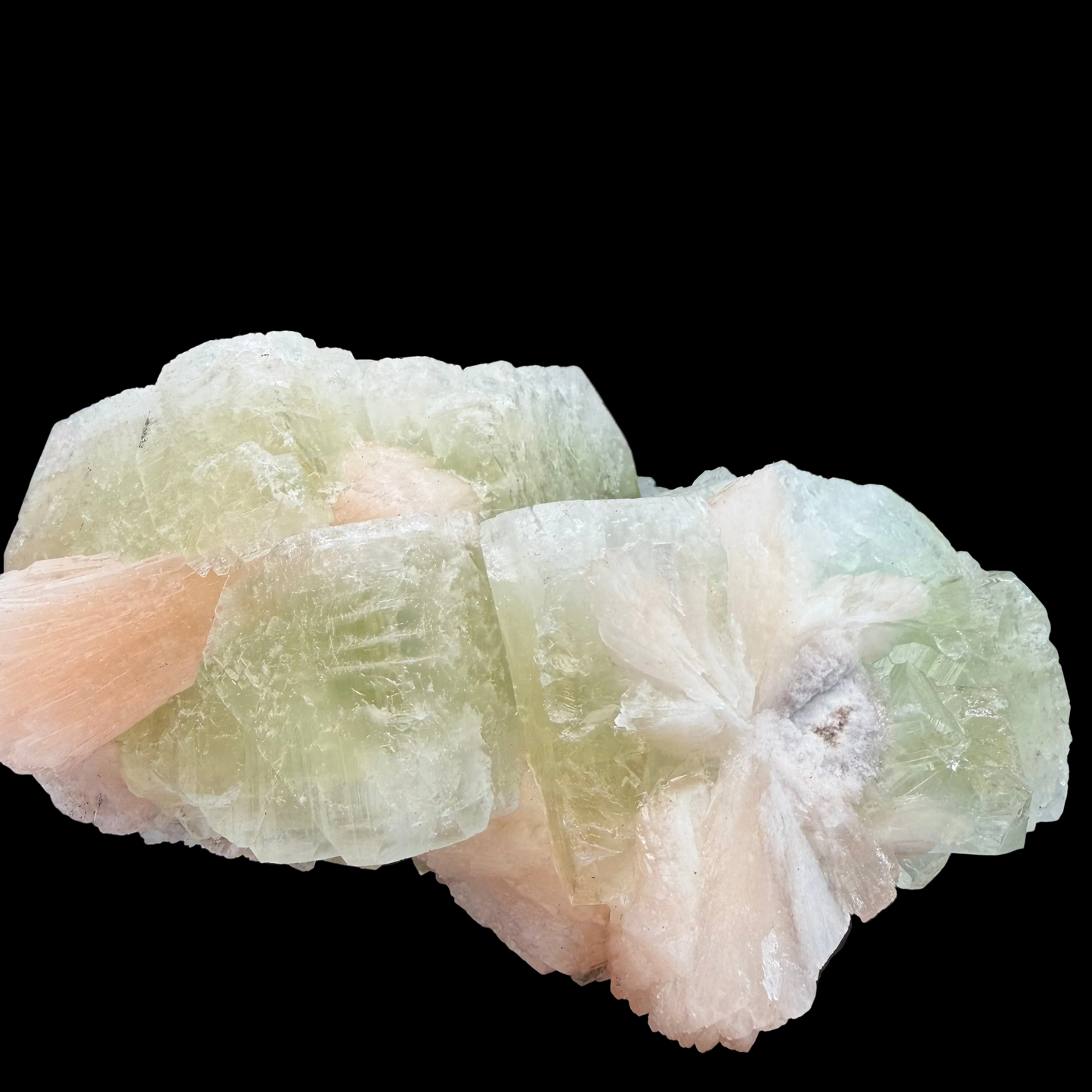 Apophyllite Stilbite Crystal Formation 650 g 15 × 8 × 6 cm