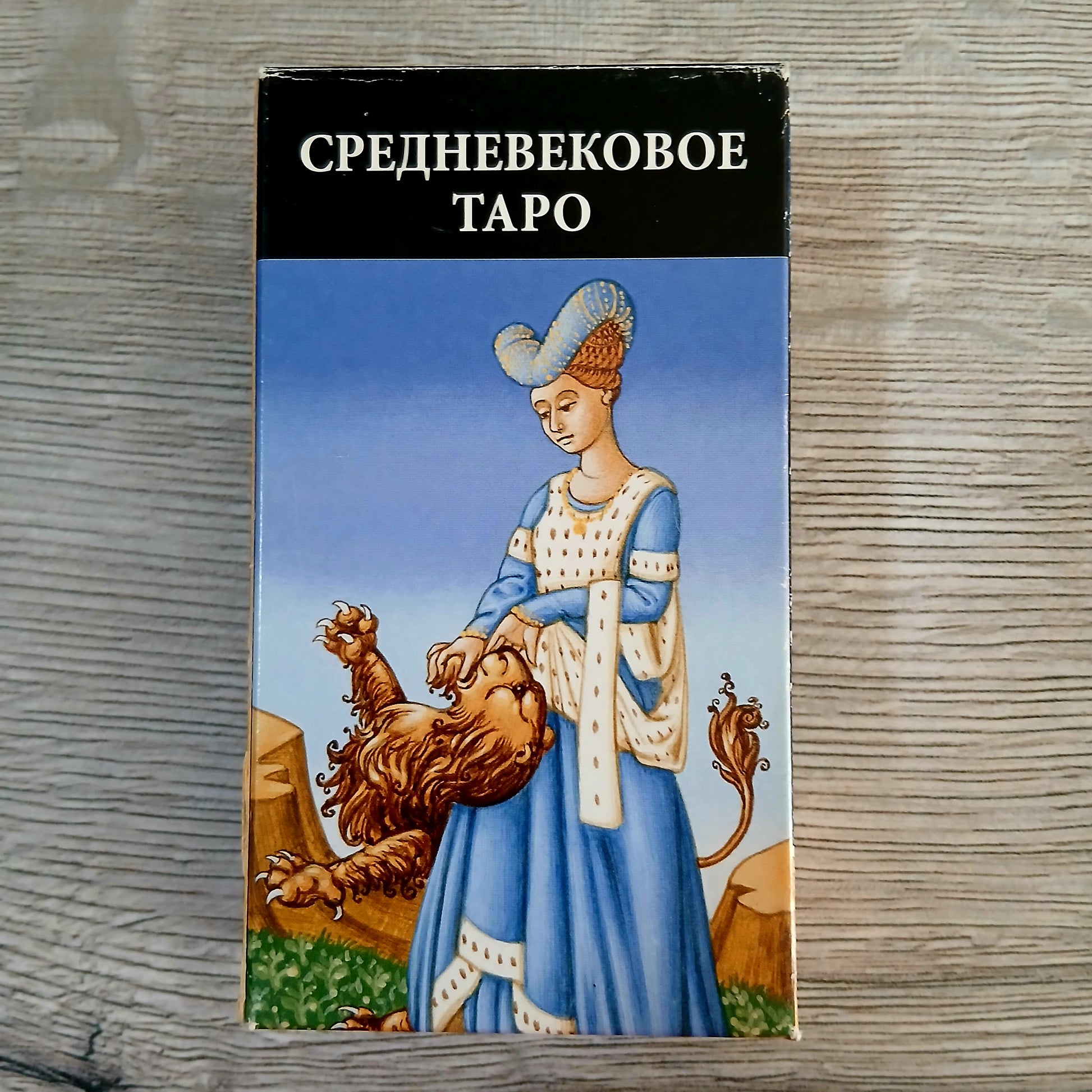 Back of Medieval Tarot Tarot Encyclopedia Avalon/Hachette deck