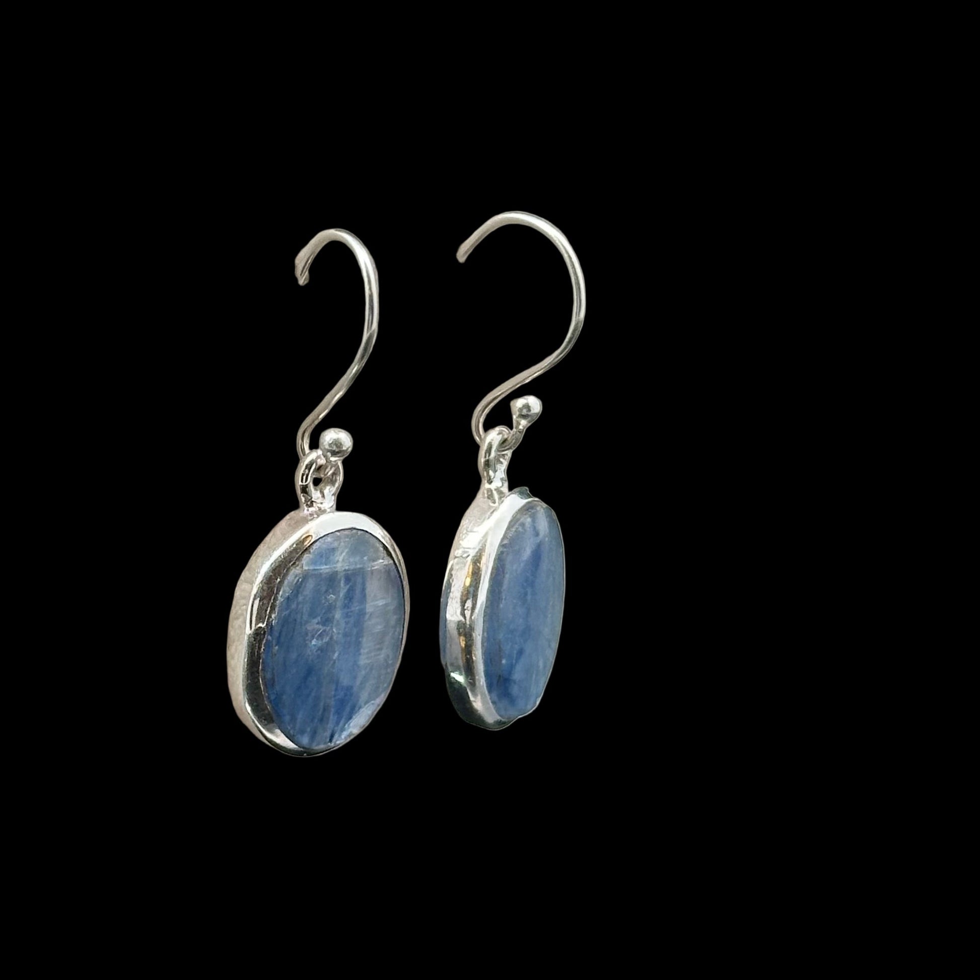 Kyanite Earrings Silver 925 5.2 g 1.5 cm
