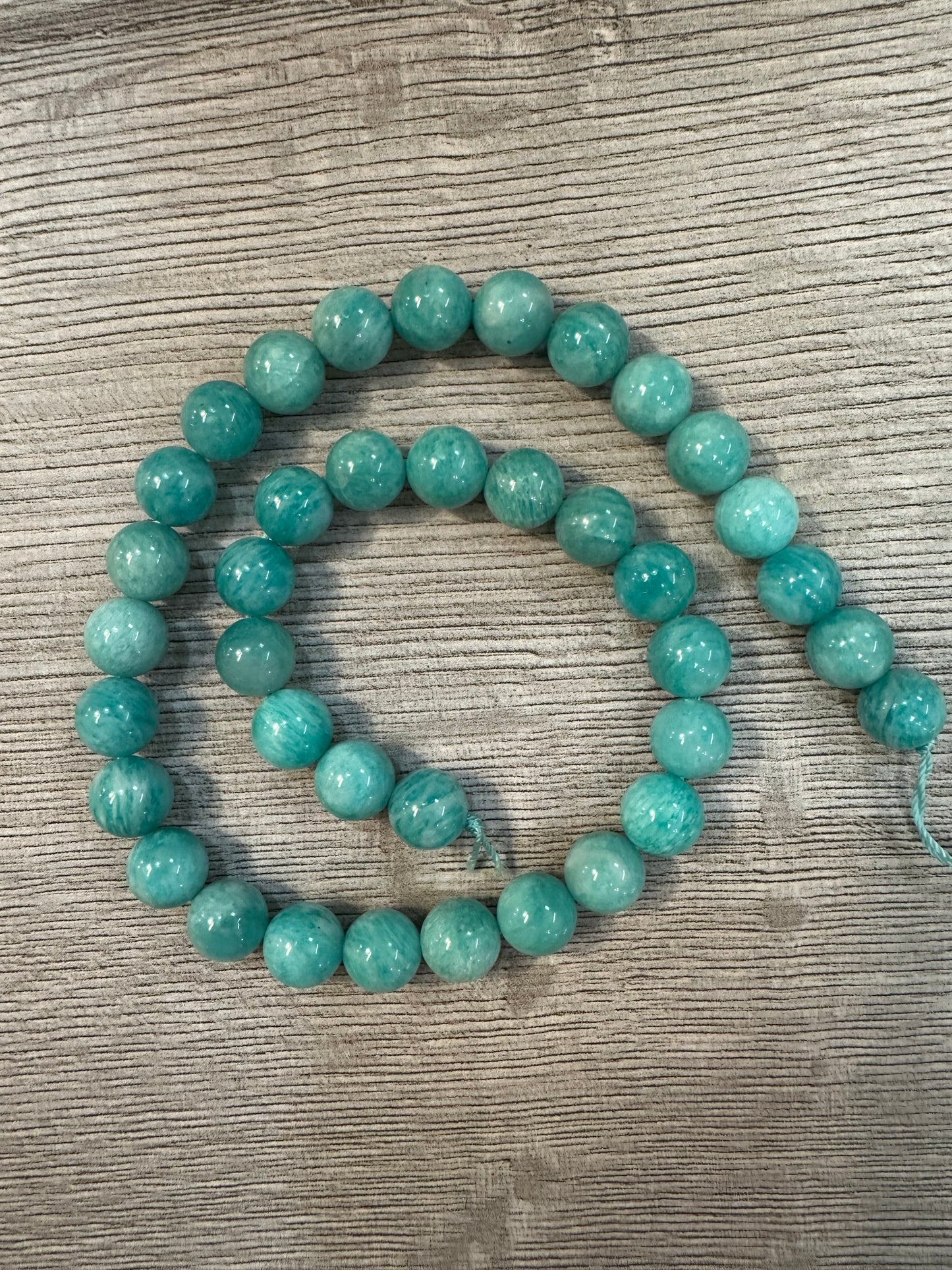 Amozanite beads 10 mm, 48 pcs.