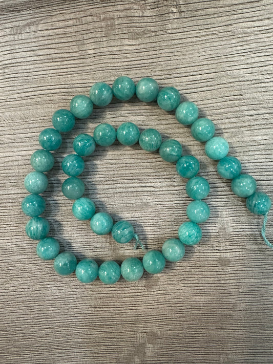 Amozanite beads 10 mm, 48 pcs.