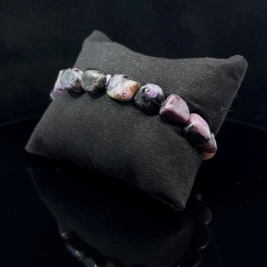 Charoite Aegirine Bead Bracelet 10 mm 17 Beads