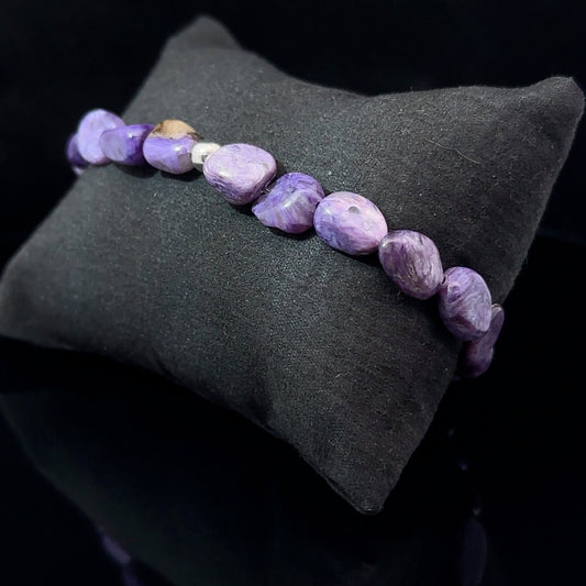 Charoite Bead Bracelet 10 mm 21 Beads