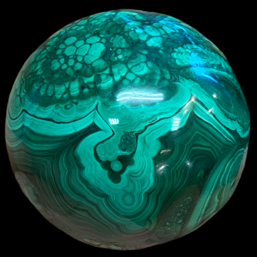 Ball Malachite; Africa; diameter 4.5 cm