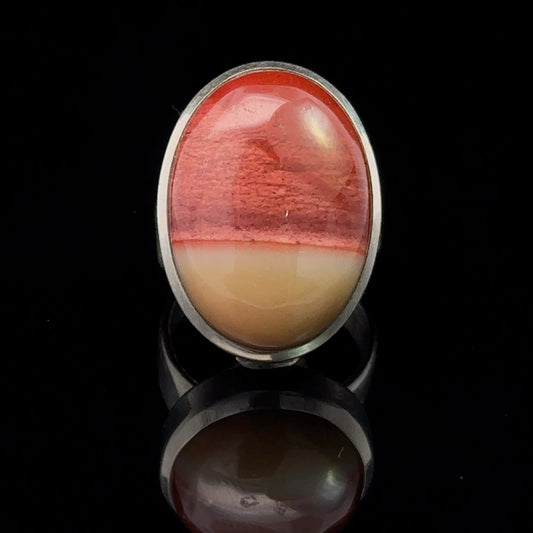 Jasper Ring Silver 925 Size 16
