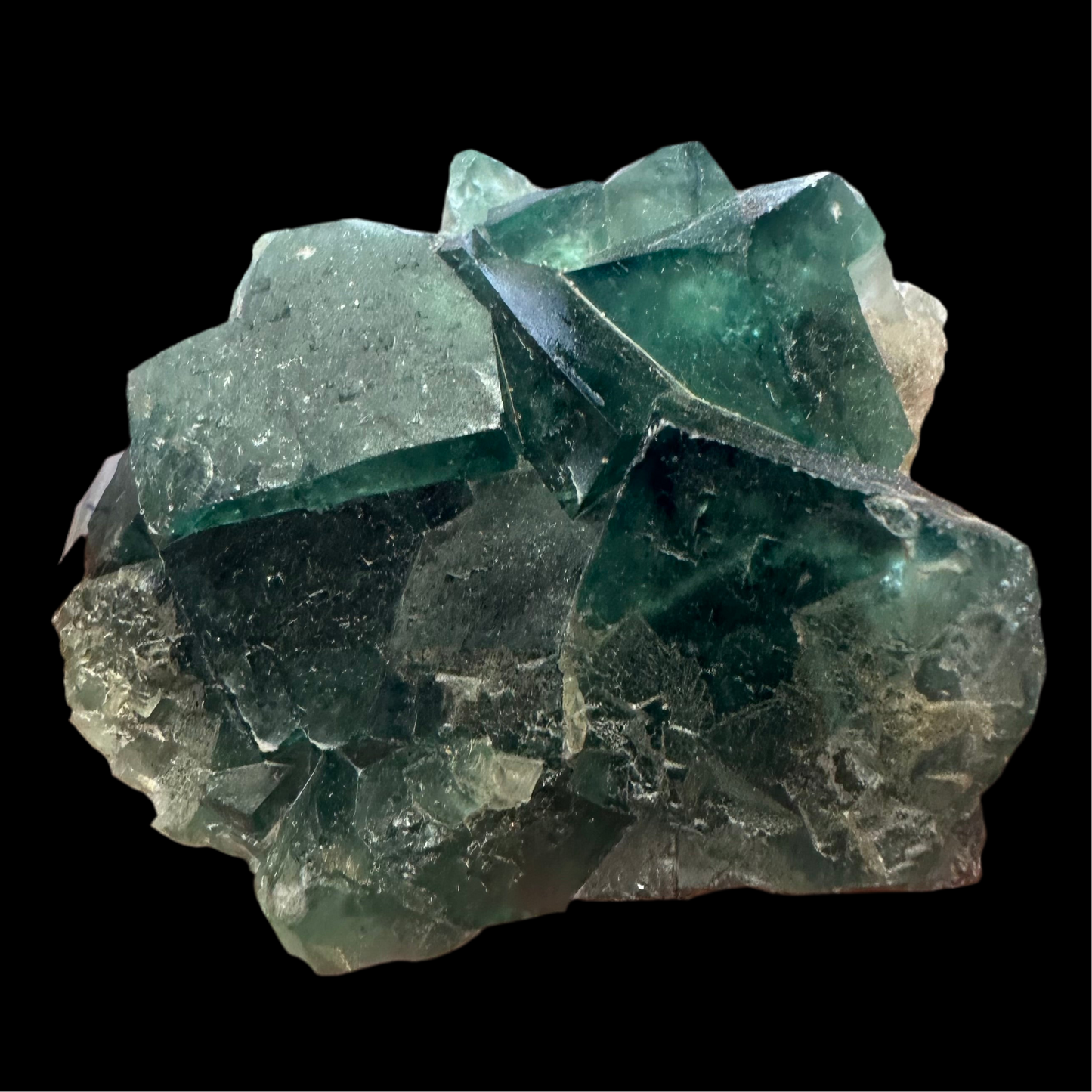 Fluorīta kristāls Madagaskarā, fluorescējošs, 95 g; 6 x 6 x 3 cm