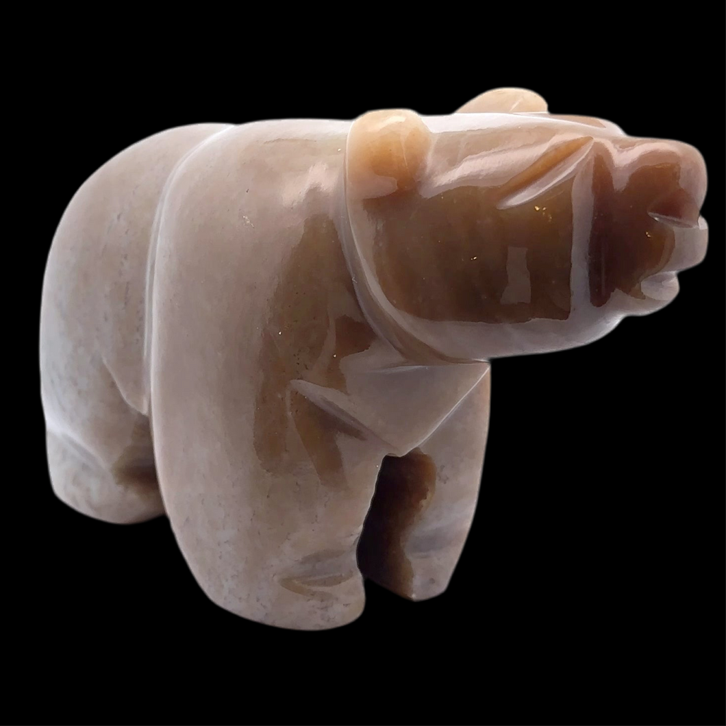 Bear from Jade (Sayany), 9 cm high and 15 cm long, 1049 grams