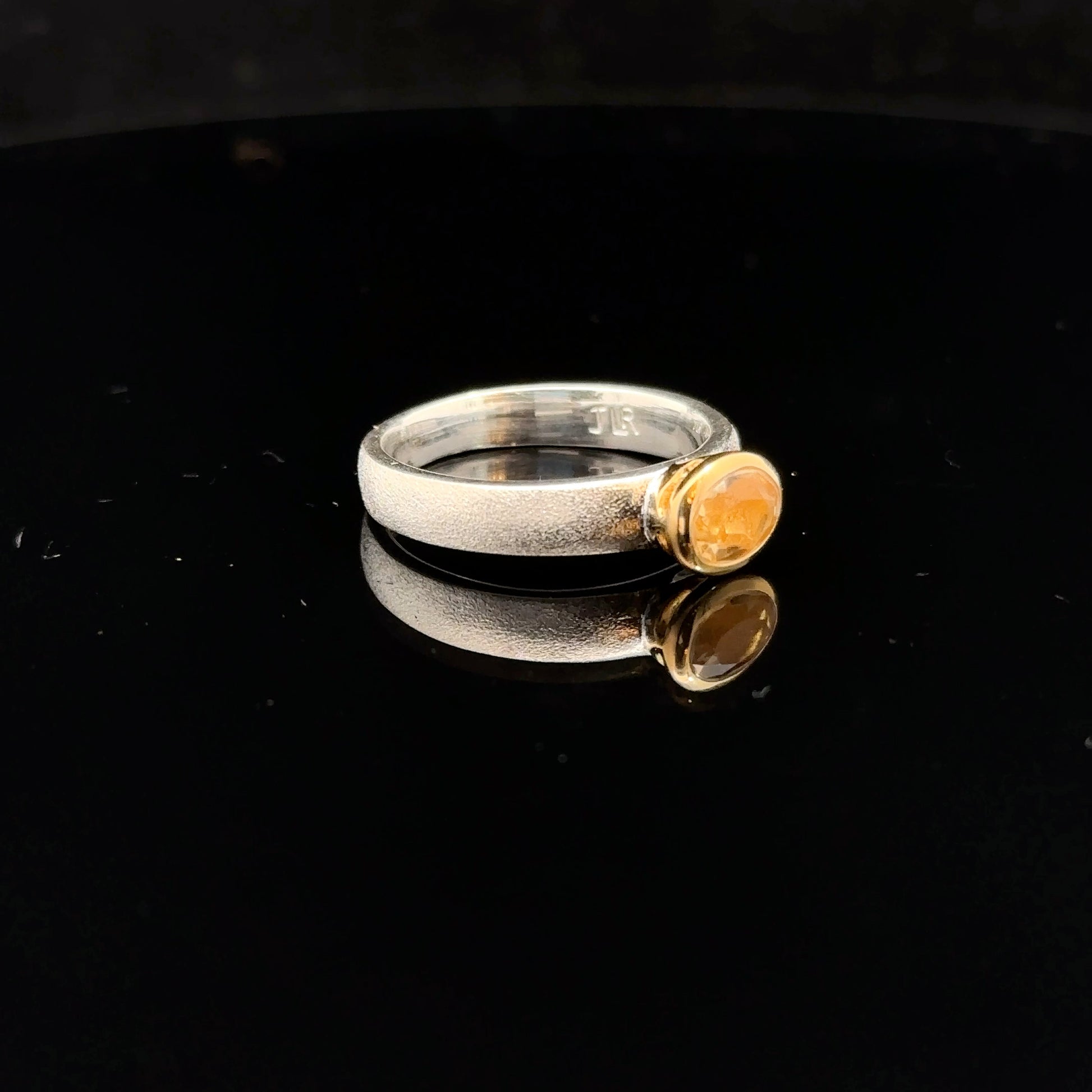 Citrine Ring Silver 925 Size 19