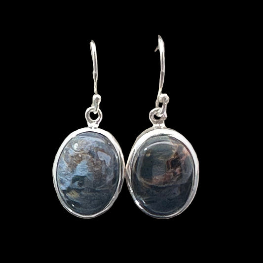 Pietersite Earrings Silver 925 8.7 g 3 cm
