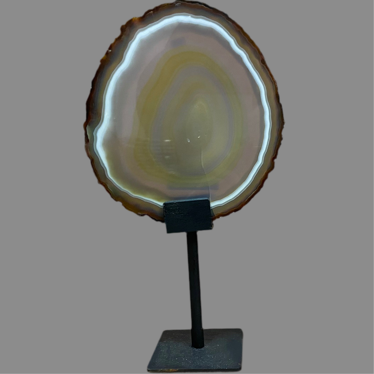 Agate Slice on Stand Brazil 15 × 16.5 cm