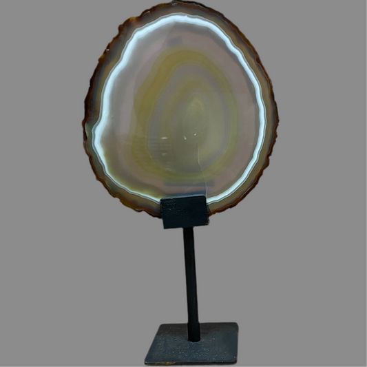 Agate Slice on Stand Brazil 15 × 16.5 cm