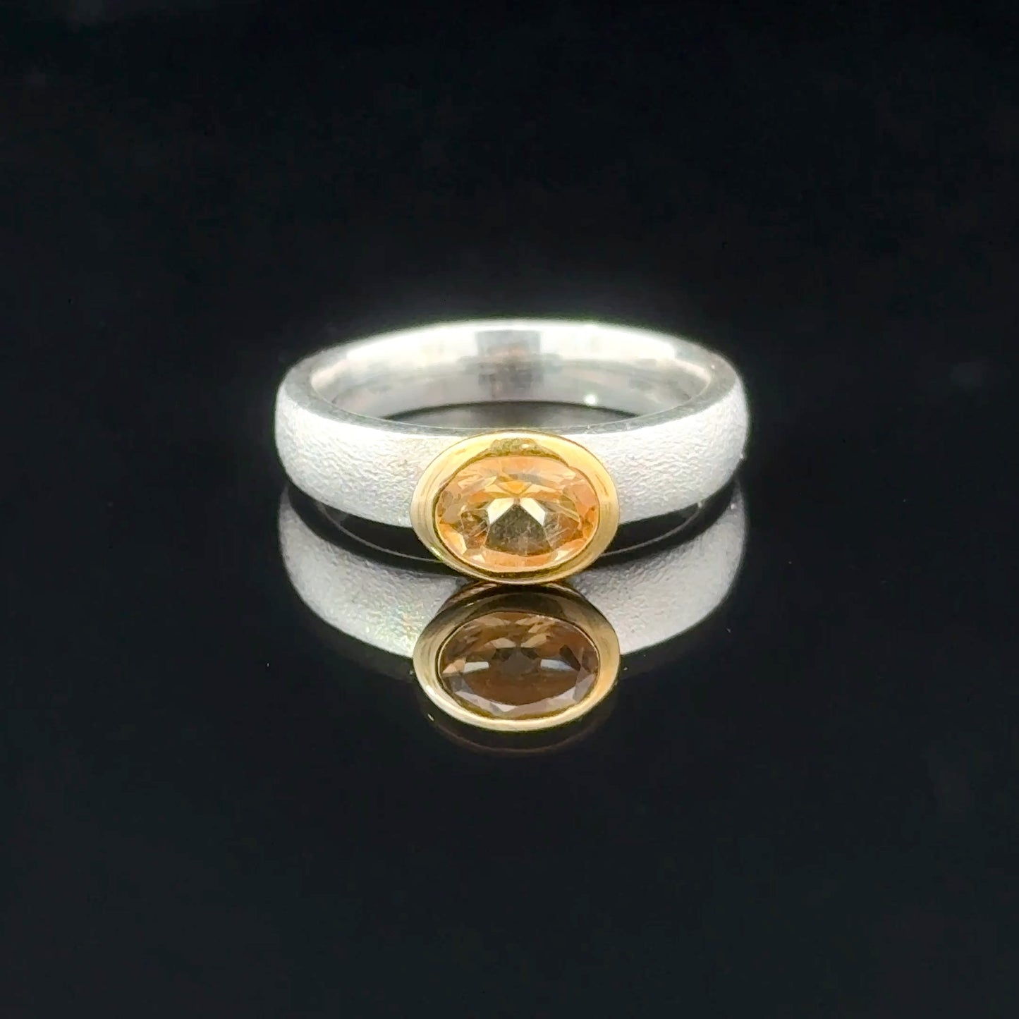 Citrine Ring Silver 925 Size 20
