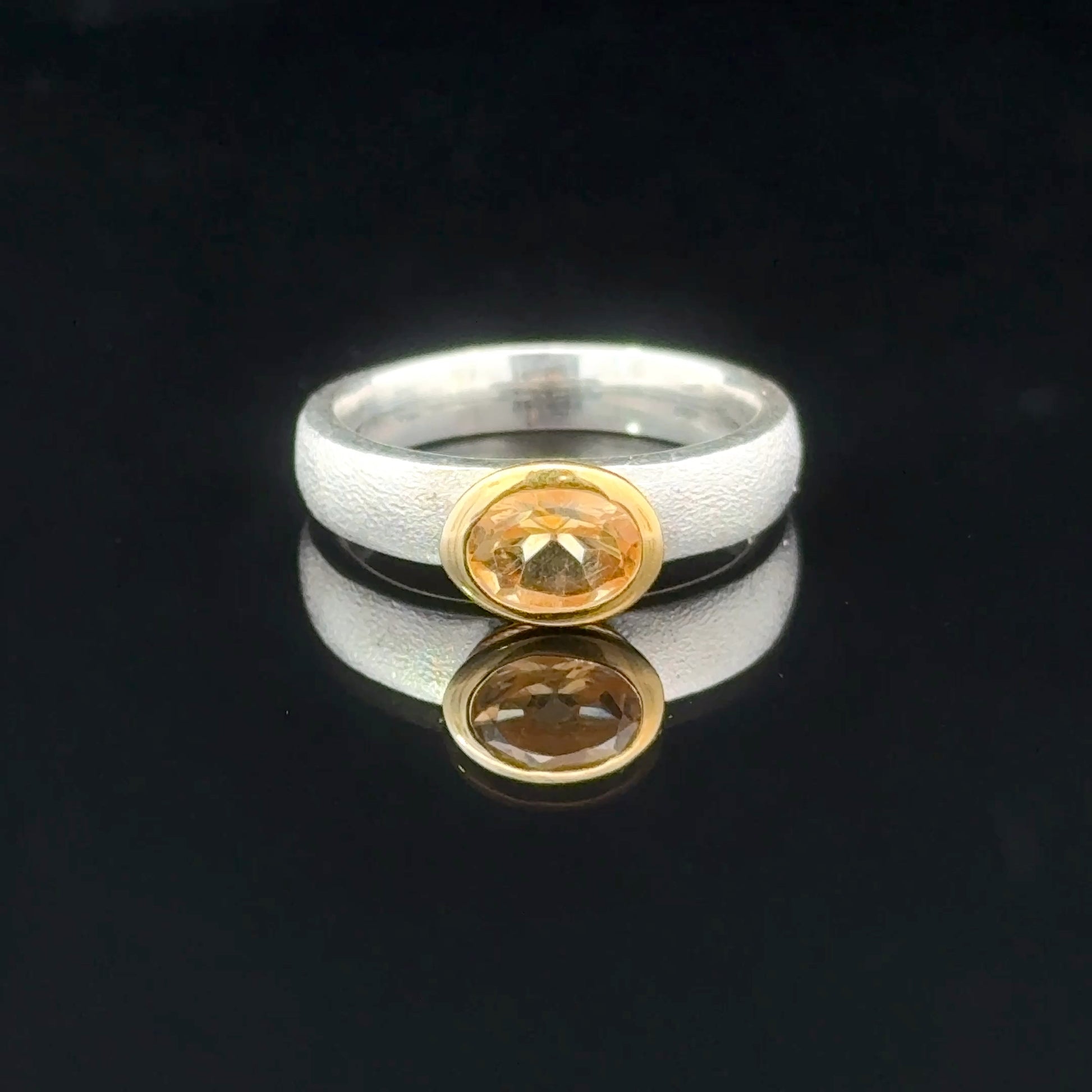 Citrine Ring Silver 925 Size 20