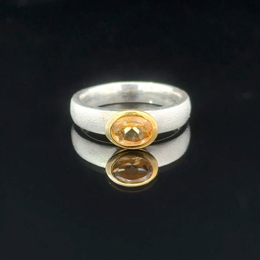Citrine Ring Silver 925 Size 20