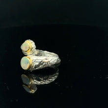 Load image into Gallery viewer, Ethiopian Opal Ring, 7.8g, size 18; 925 sterling silver
