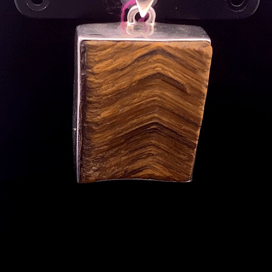 Pendant Tiger Eye Silver 925 3 cm