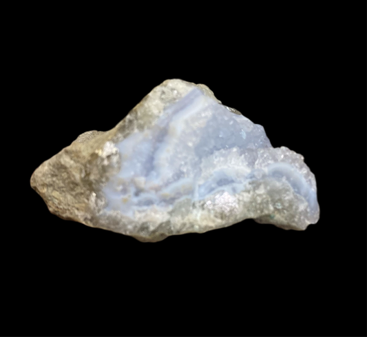 Blue Agate with Quartz 66 g 3 × 6 cm