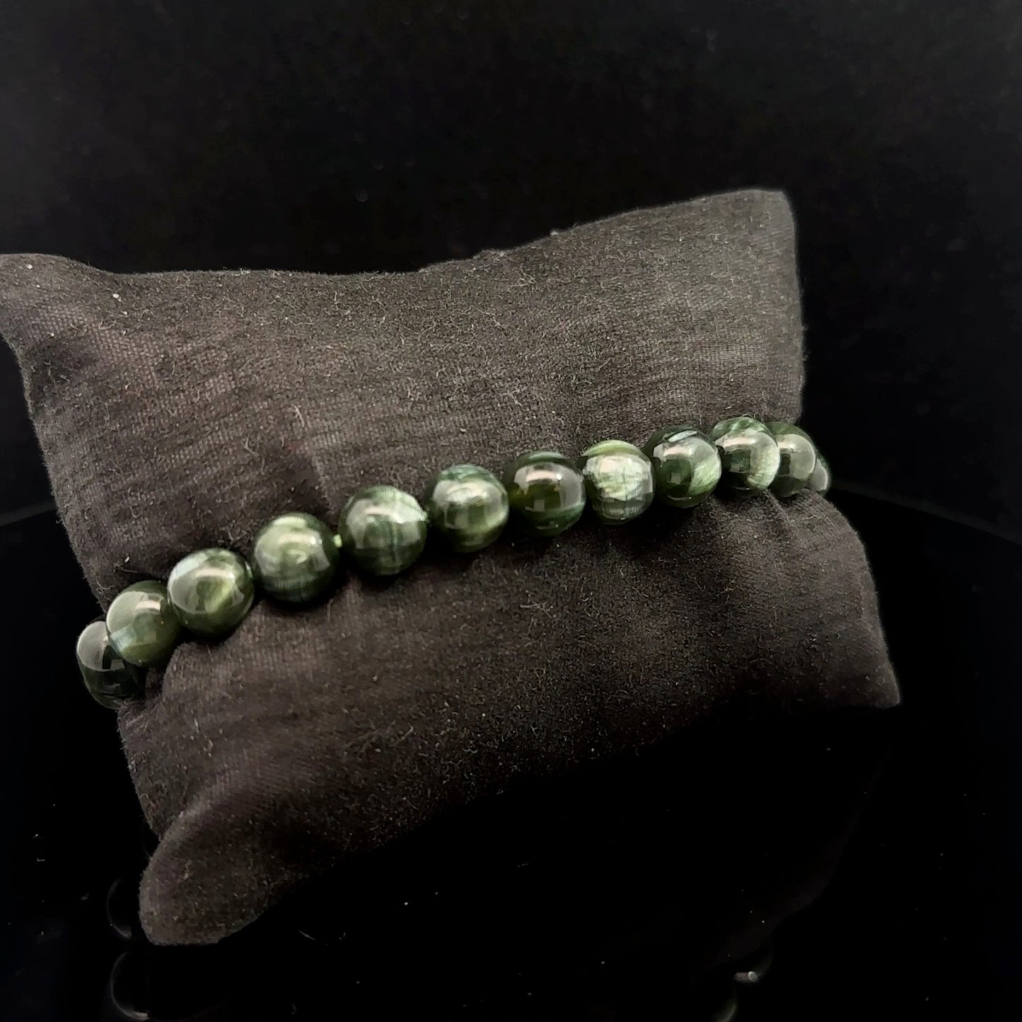 Serafinīta lodīšu aproce 8 mm, 24 lodītes