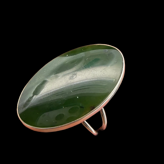 Jade Silver Ring 925 | Size 21 | Lavka Fei