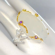 Загрузить изображение в средство просмотра галереи, Moonstone (Adularia) Ring Size 18.5 Silver 925
