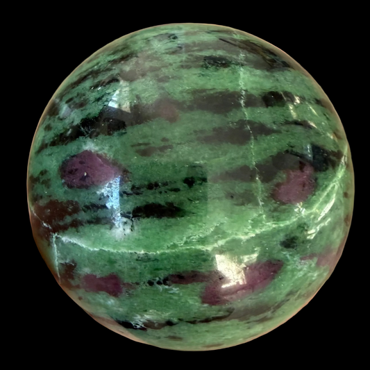 Zoisite with Ruby Sphere 360 g 60 mm